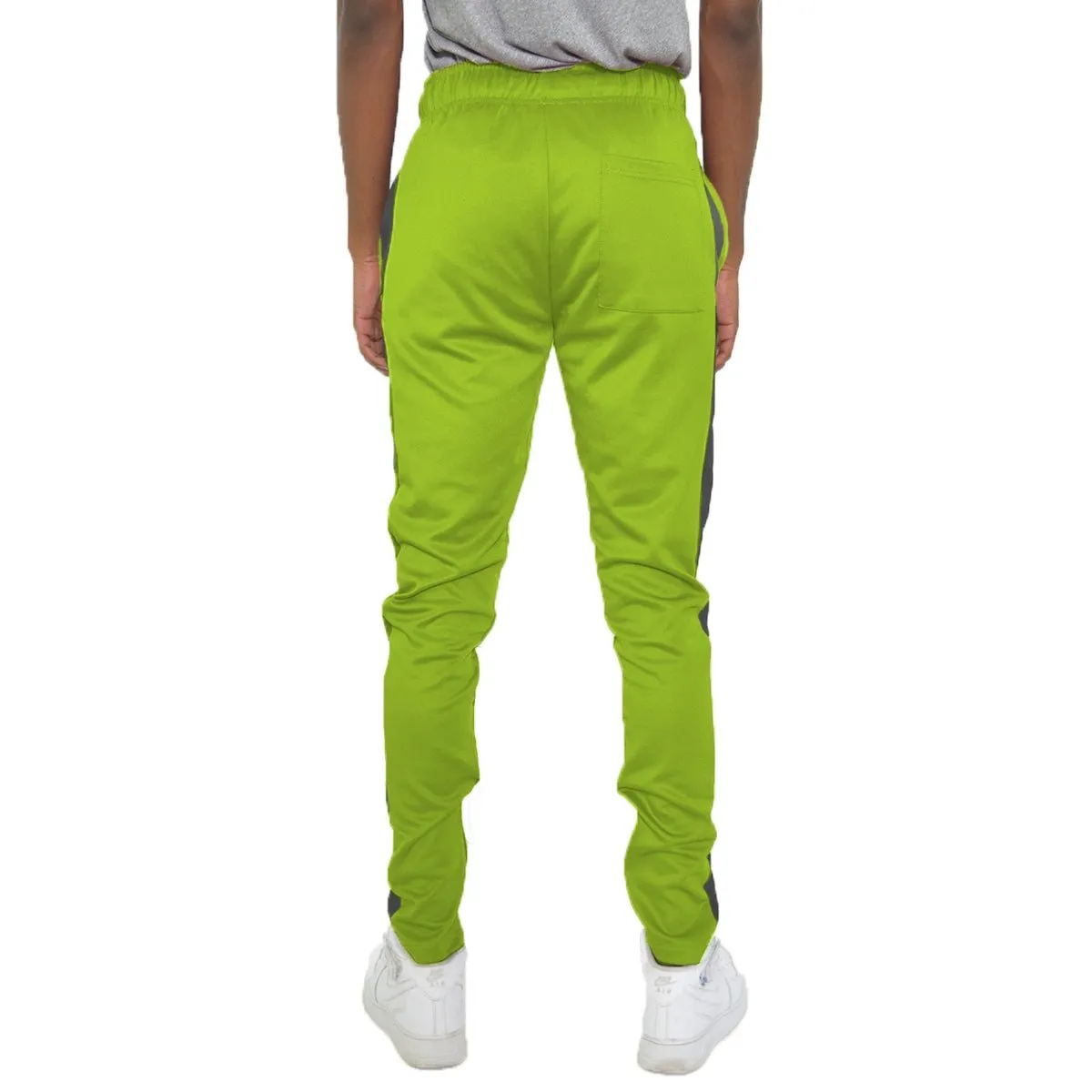 Lime & Black Slim Fit Track Pants