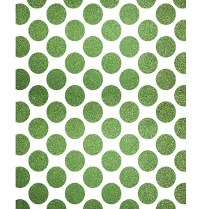 Lime Green Polka Dots Printed Backdrop