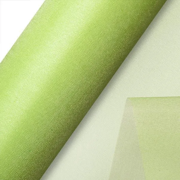 Lime Plain Organza