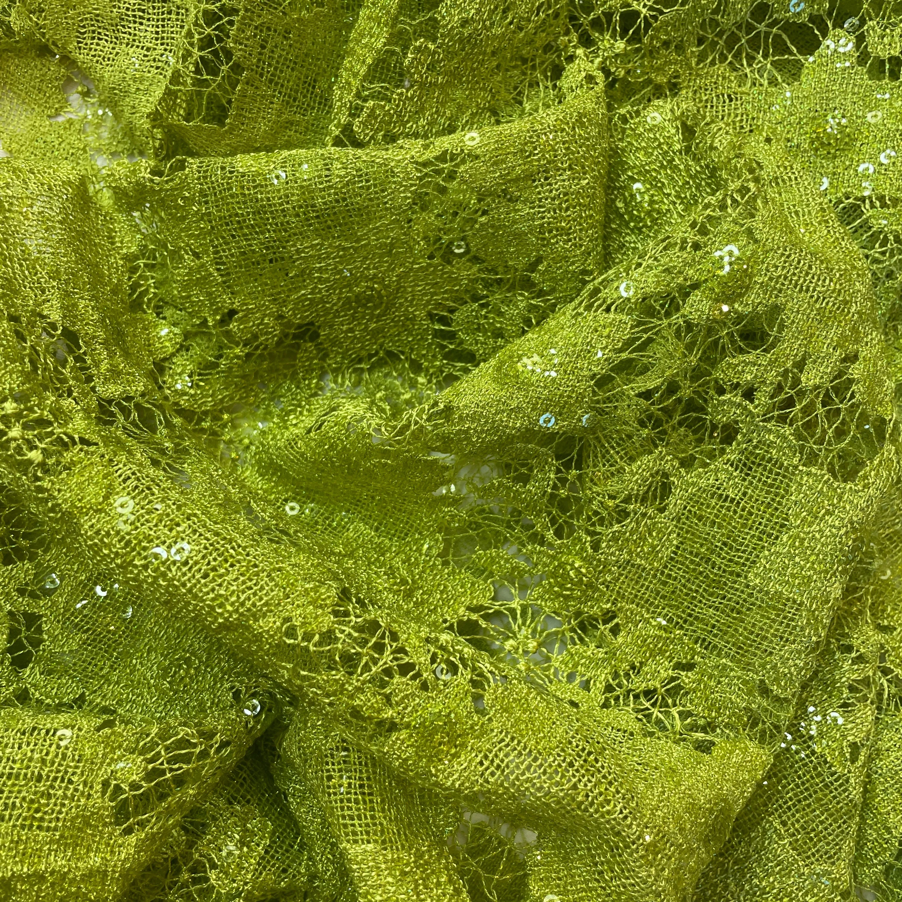 Lime splice French Sequin Lace