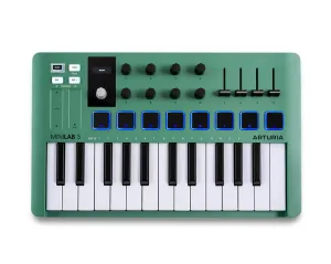 Limited Edition Arturia MiniLab 3 25 Note Keyboard - Mint Green