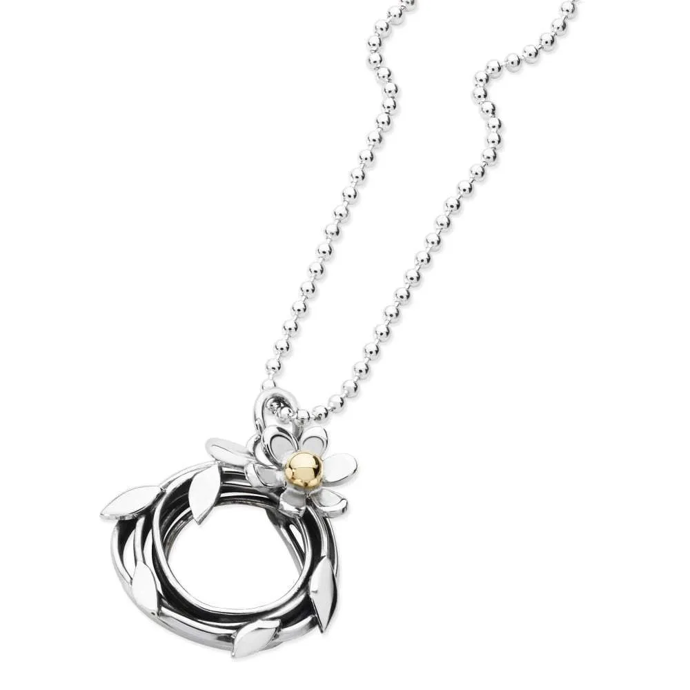 Linda Macdonald Silver gold entwined necklace