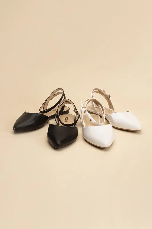 LINDEN Ankle Strap Flats