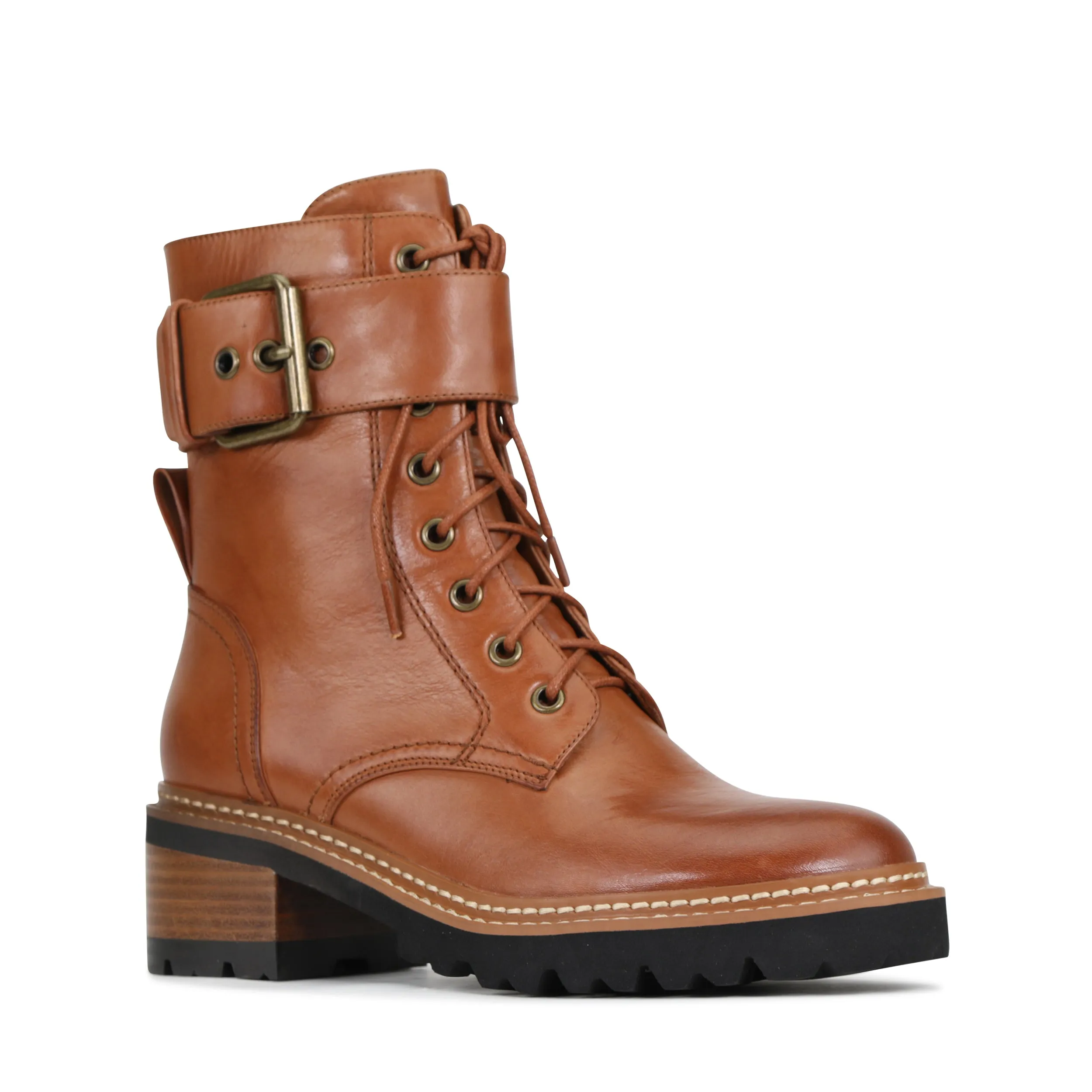 Line Boots in Brandy