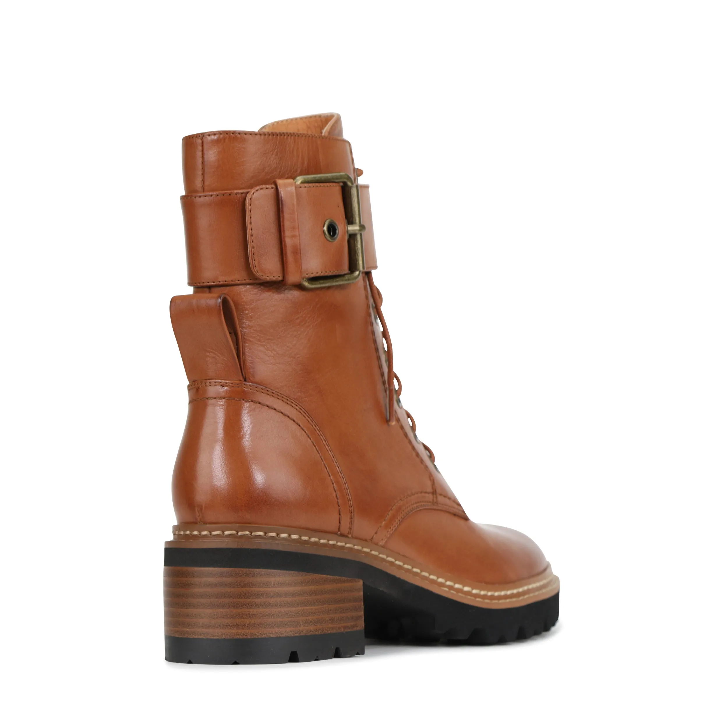 Line Boots in Brandy