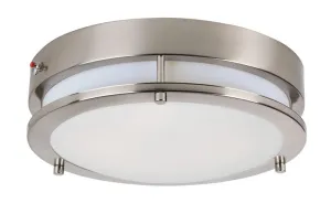 Linear 11.75" Single Light Flush Mount in Satin Nickel