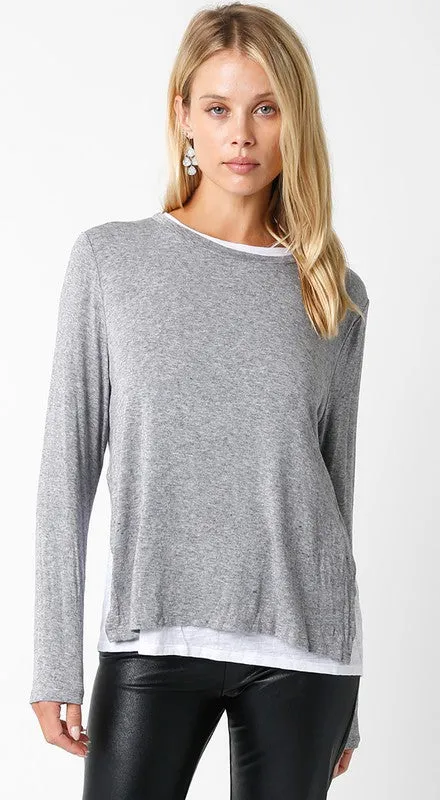 Lined Crew Neck Sweater