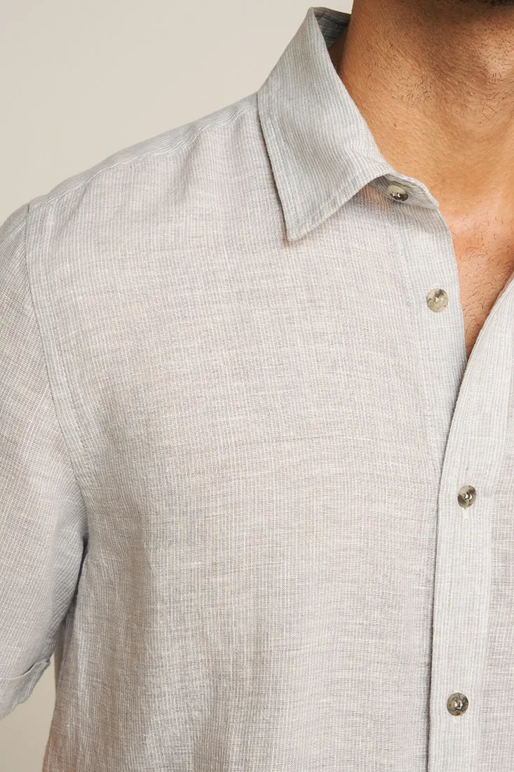 Linen blend shirt