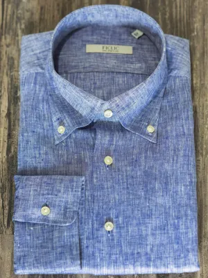 Linen Dress Shirt - Blue