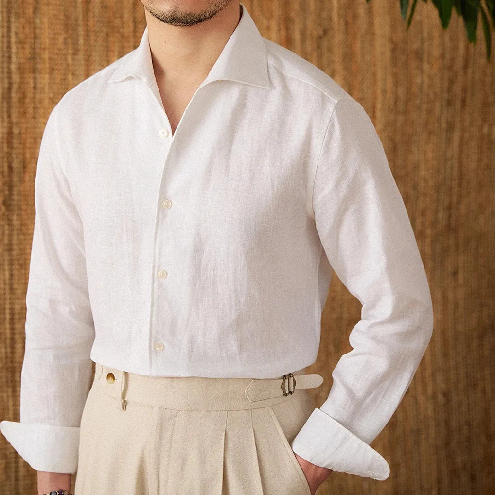 Linen elegant shirt long sleeve