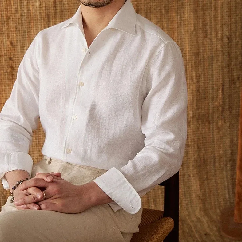 Linen elegant shirt long sleeve