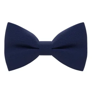 Linen Navy Blue Bow Tie