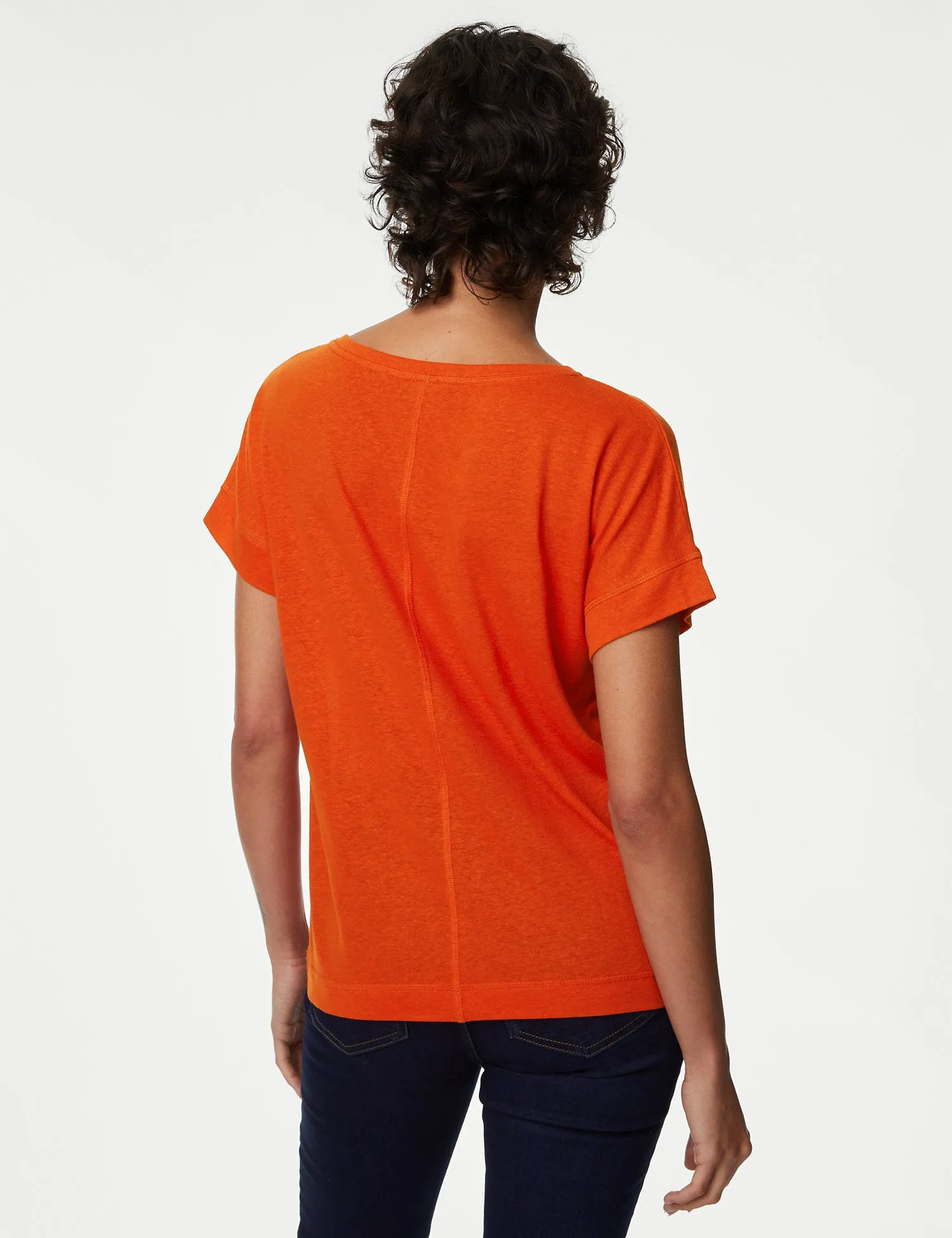 Linen Rich V-Neck T-Shirt