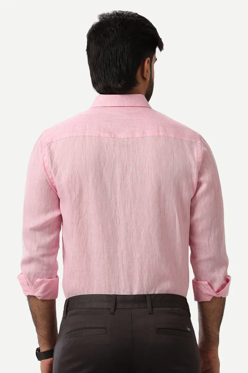 Linen Rise - Pink Formal Shirts for Mens | Uathayam