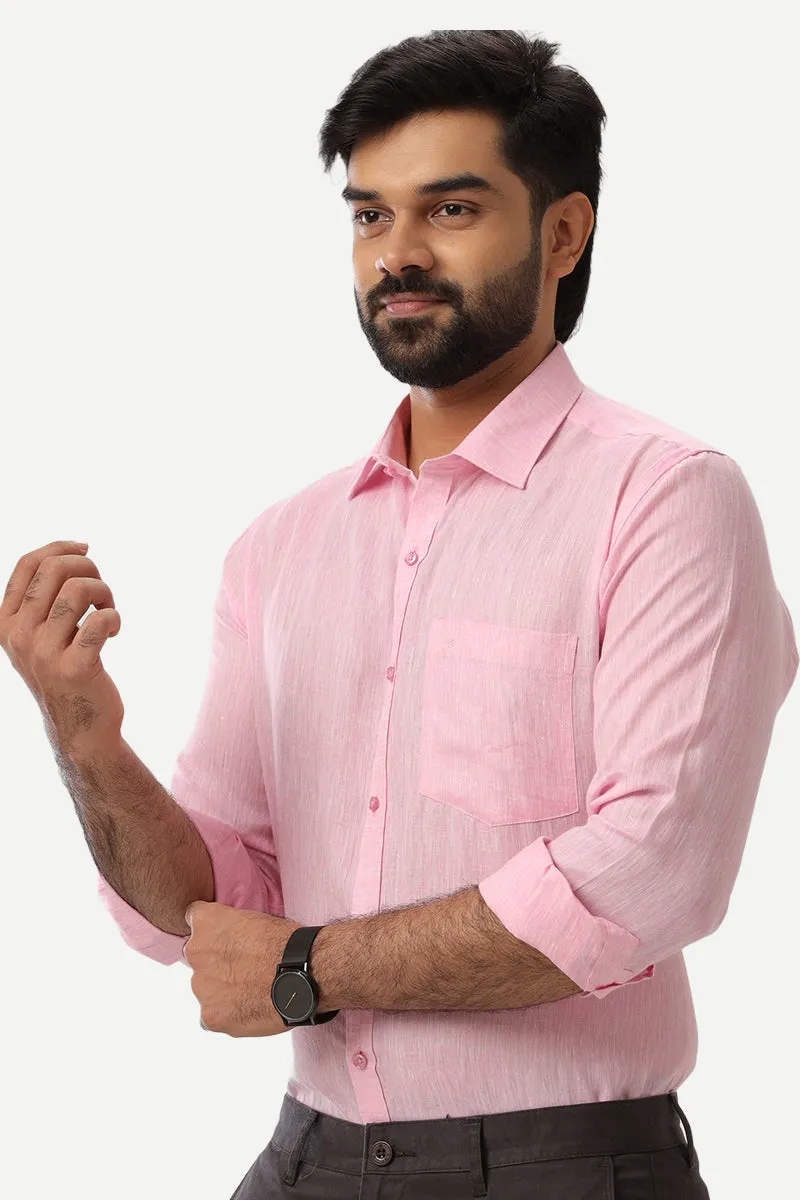 Linen Rise - Pink Formal Shirts for Mens | Uathayam