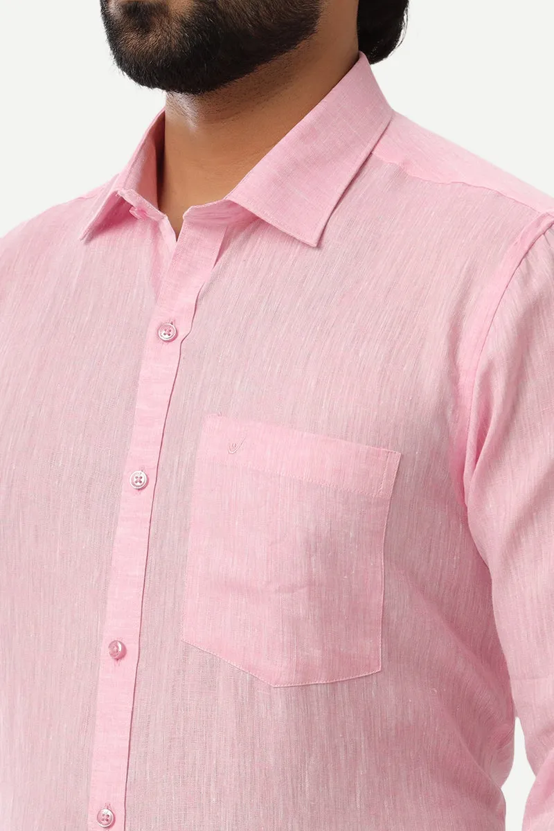 Linen Rise - Pink Formal Shirts for Mens | Uathayam