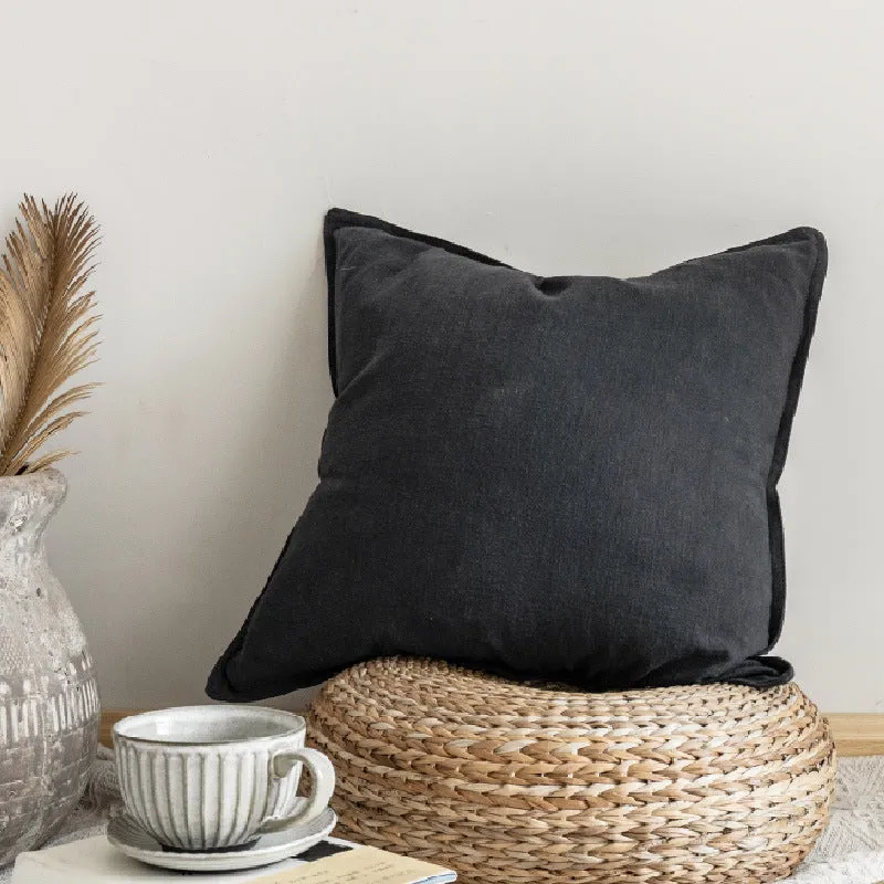 Linen Square Cushion Pillow Back