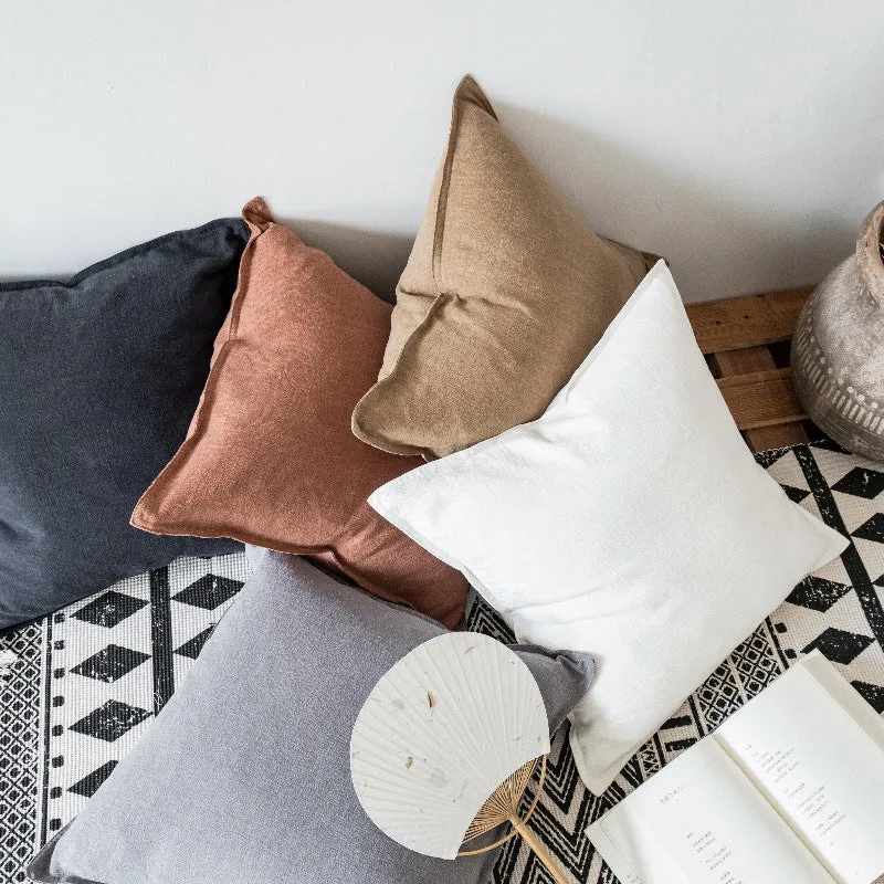 Linen Square Cushion Pillow Back