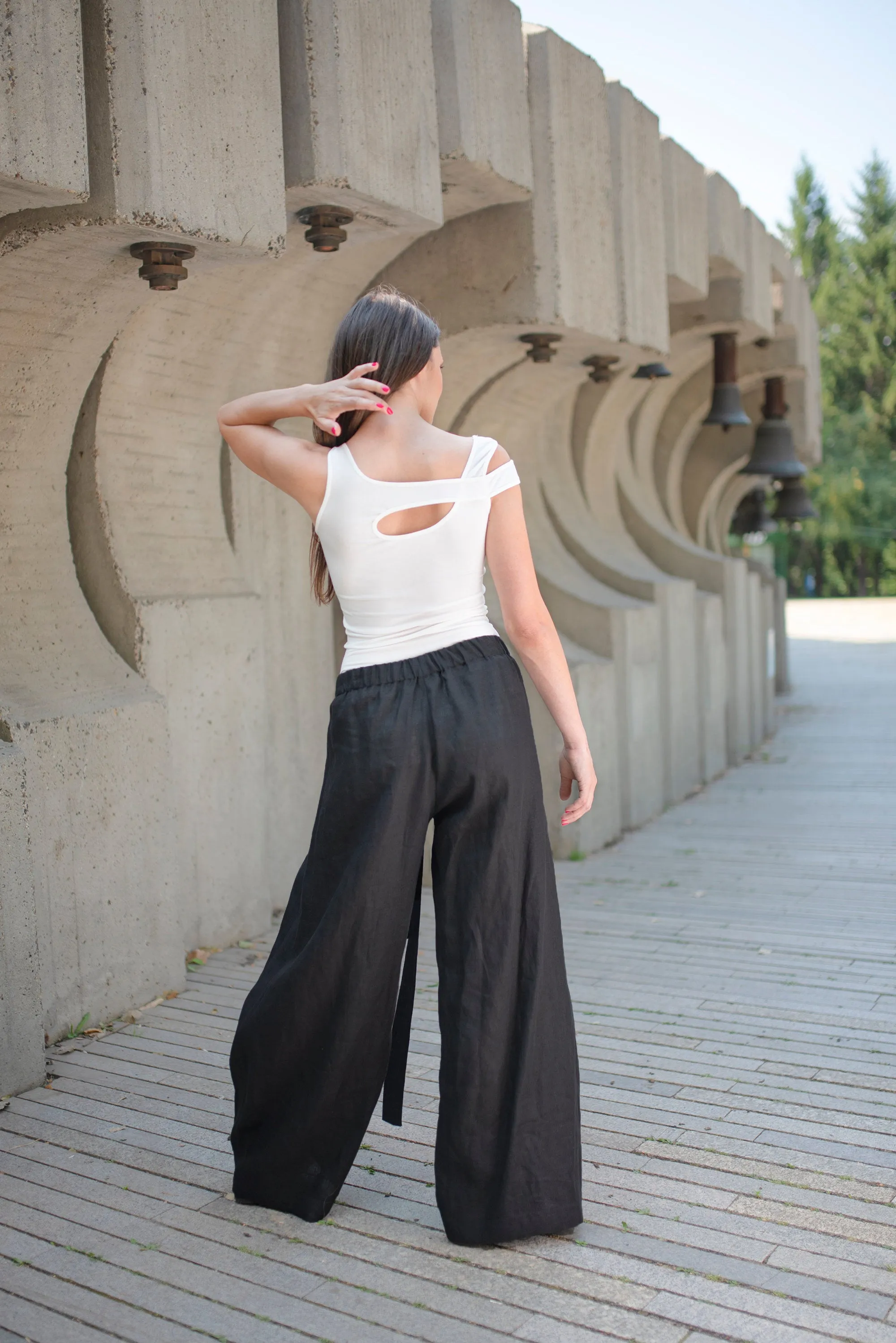 Linen Wrap Pants