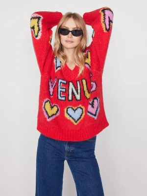 Linnea Venus Intarsia Knit Sweater