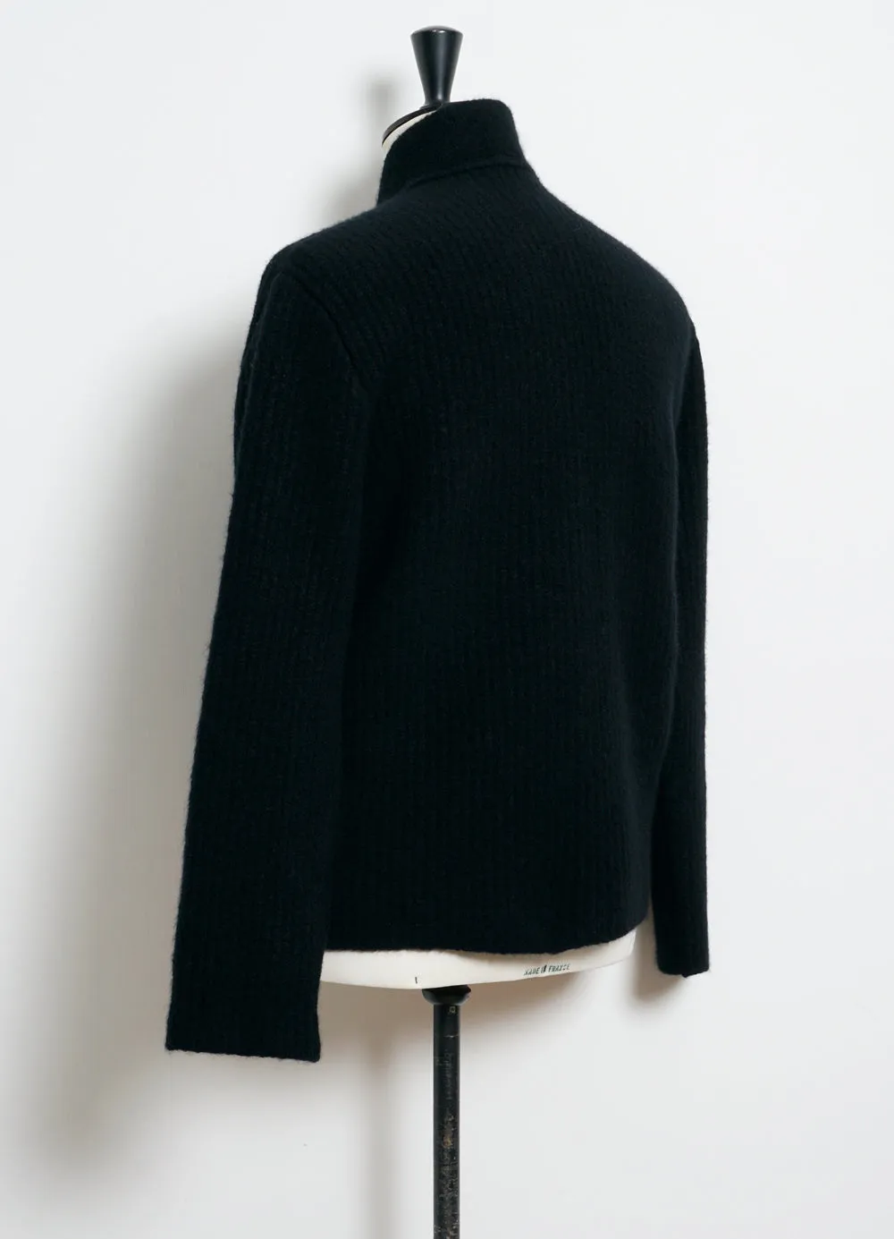 LINUS 28-09-2 | Knitted Cardigan | Fuzzy Black