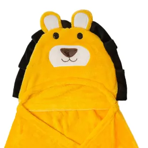 Lion Soft Cozy Hooded Blanket Yellow