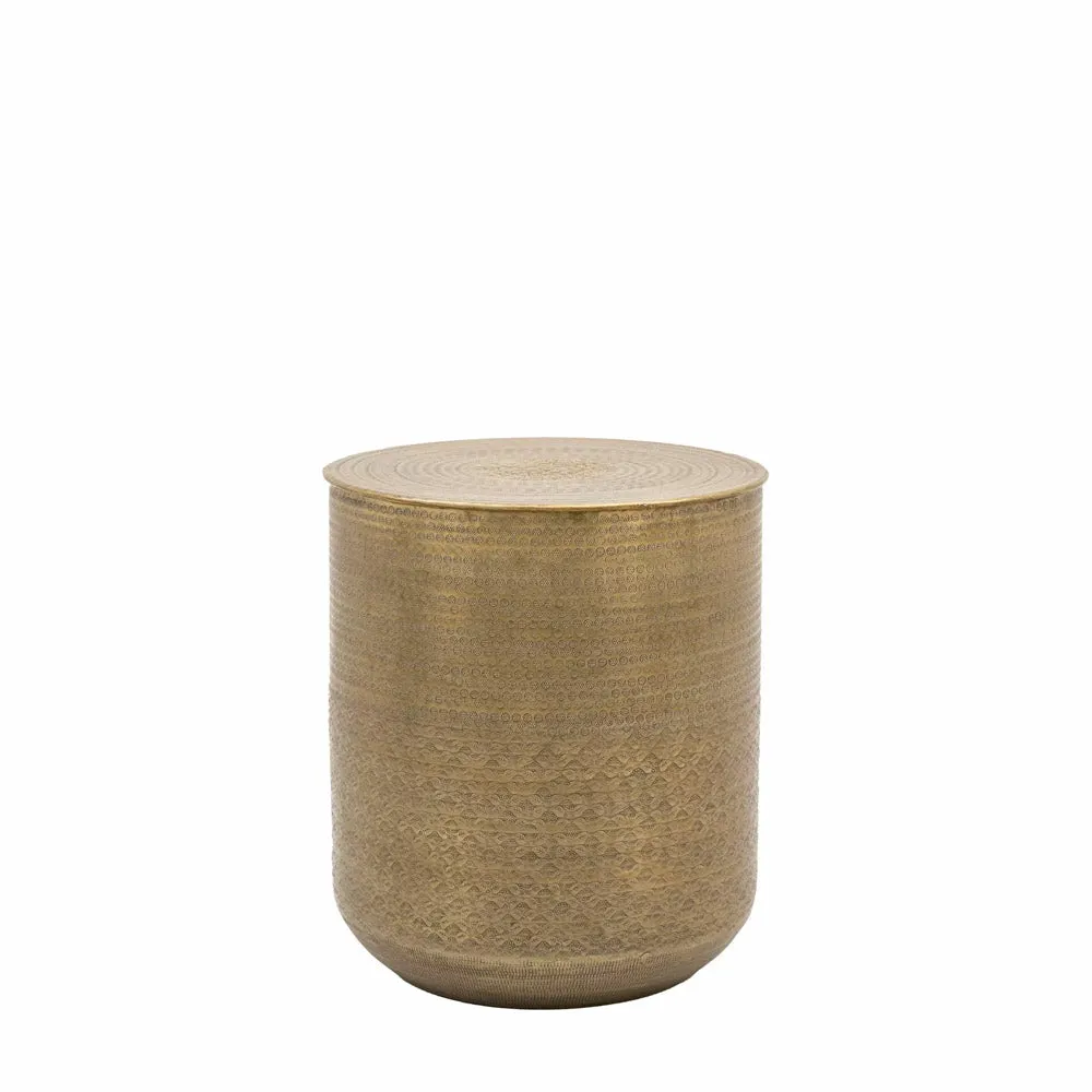 Liora Side Table – Brass Finish