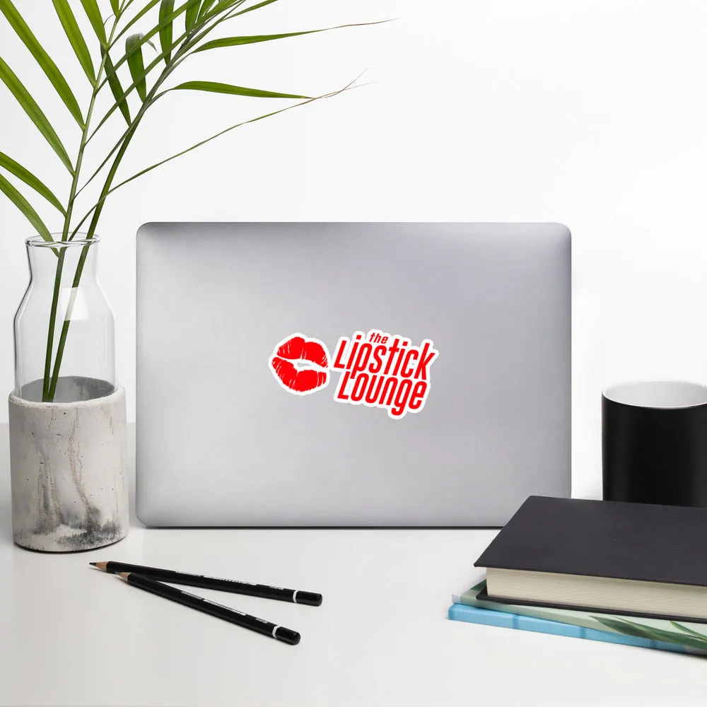 Lipstick Lounge Red Logo Stickers