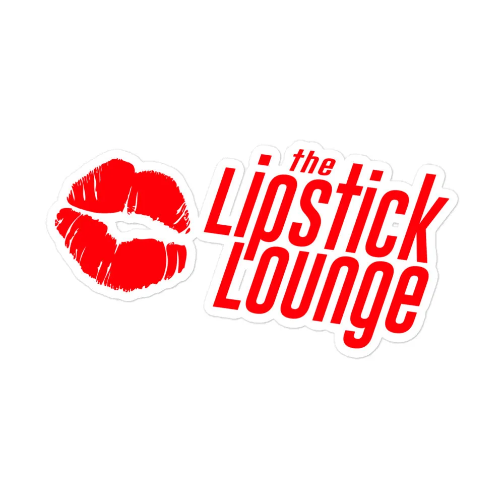 Lipstick Lounge Red Logo Stickers