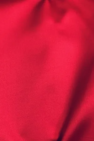 Lipstick Red Silk Blend Mikado Fabric