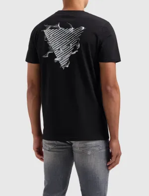 Liquid Metal Logo T-shirt | Black