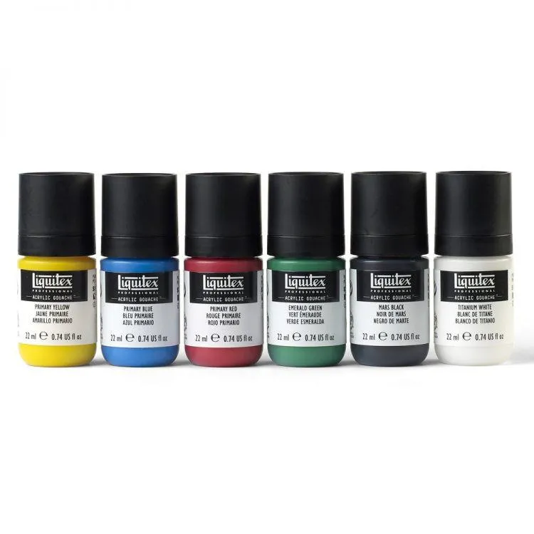 Liquitex Professional Acrylic Gouache Primary Set 6 x 22ml