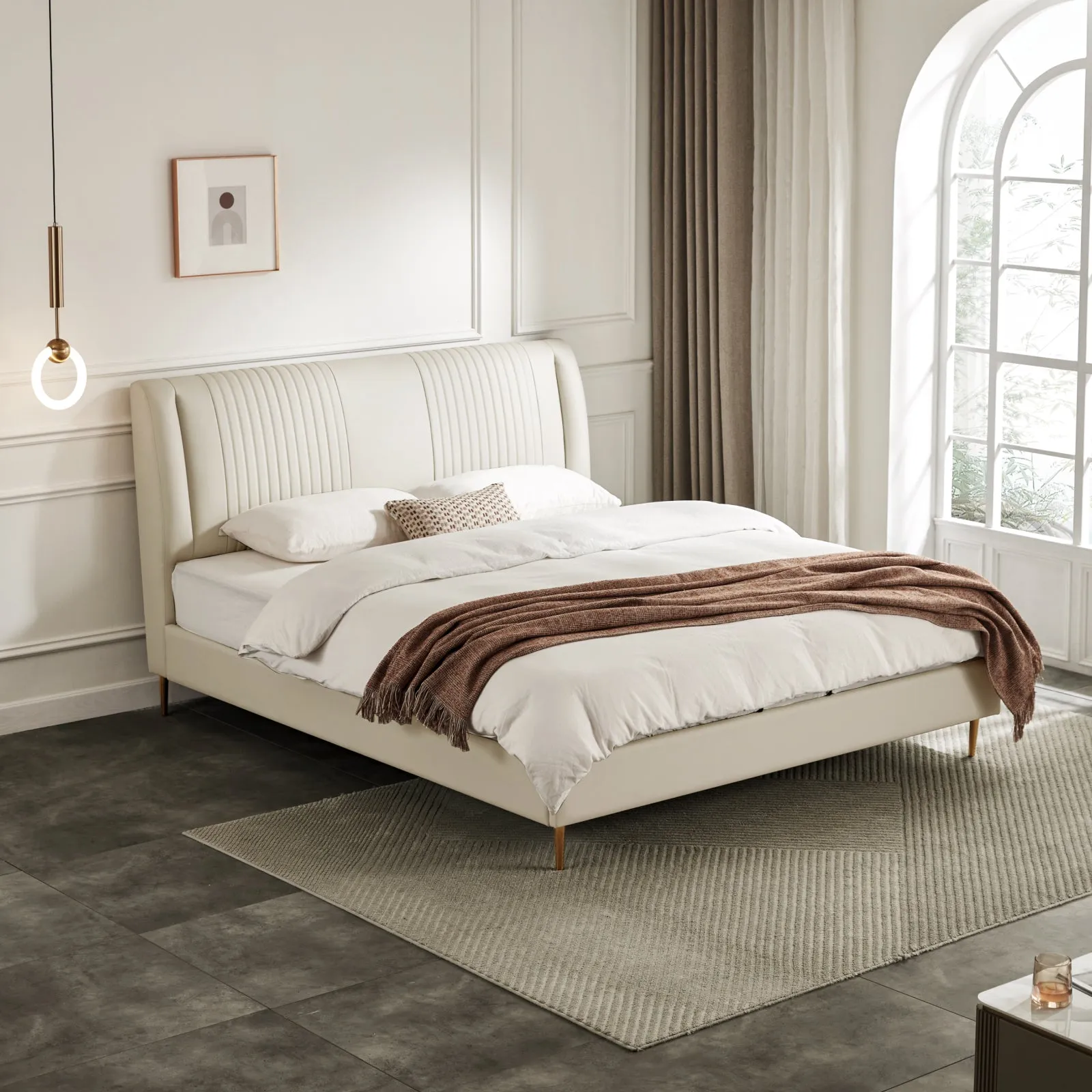 LISA Leather Upholstered Bed