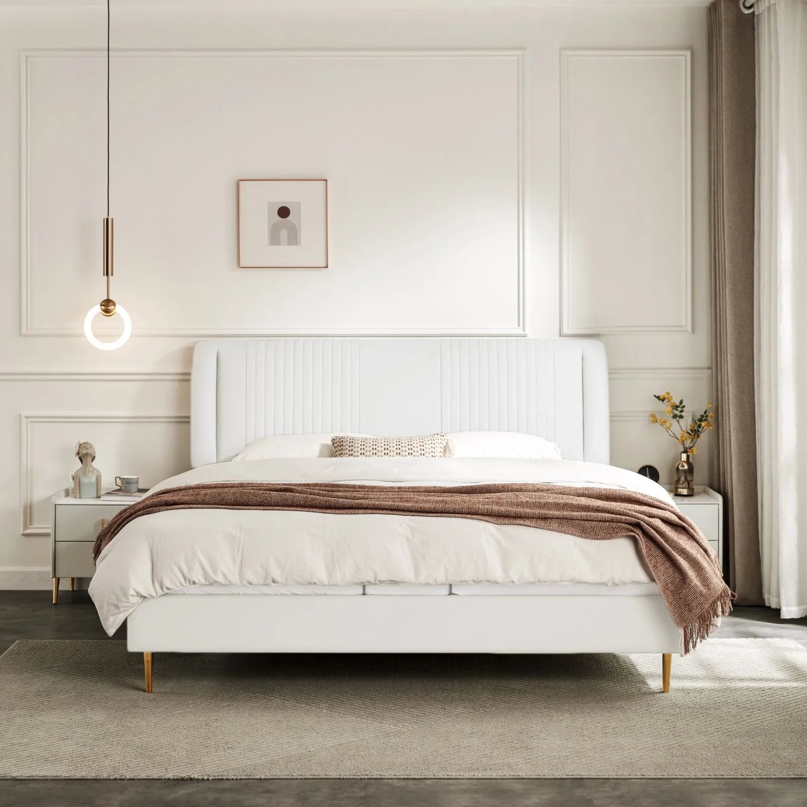 LISA Leather Upholstered Bed