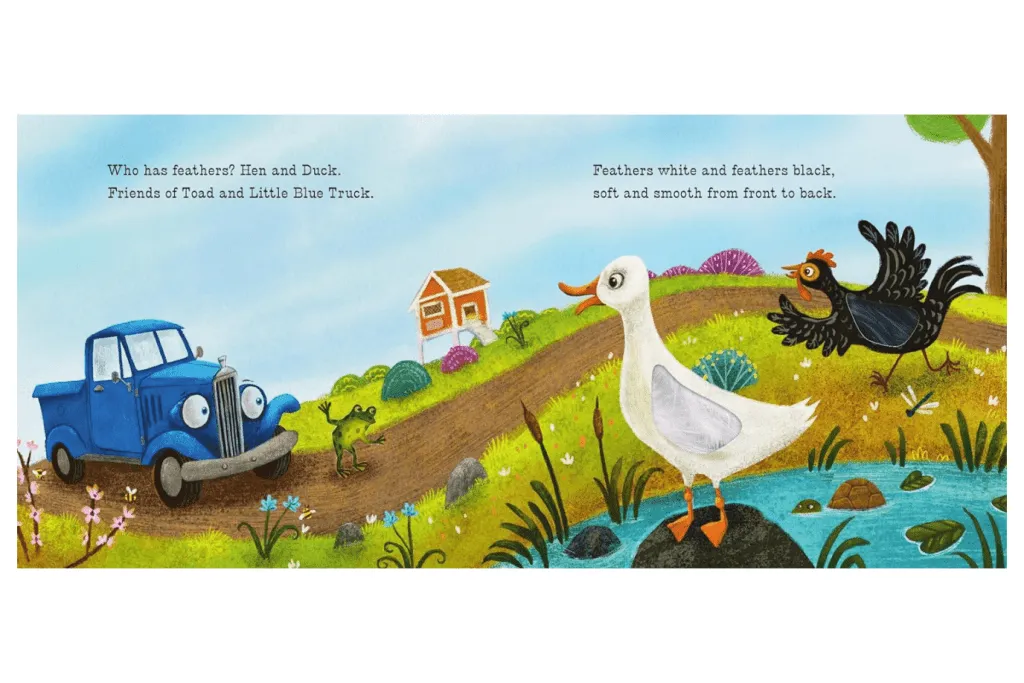 Little Blue Truck Feeling Happy: A Touch-and-Feel Book by Alice Schertle