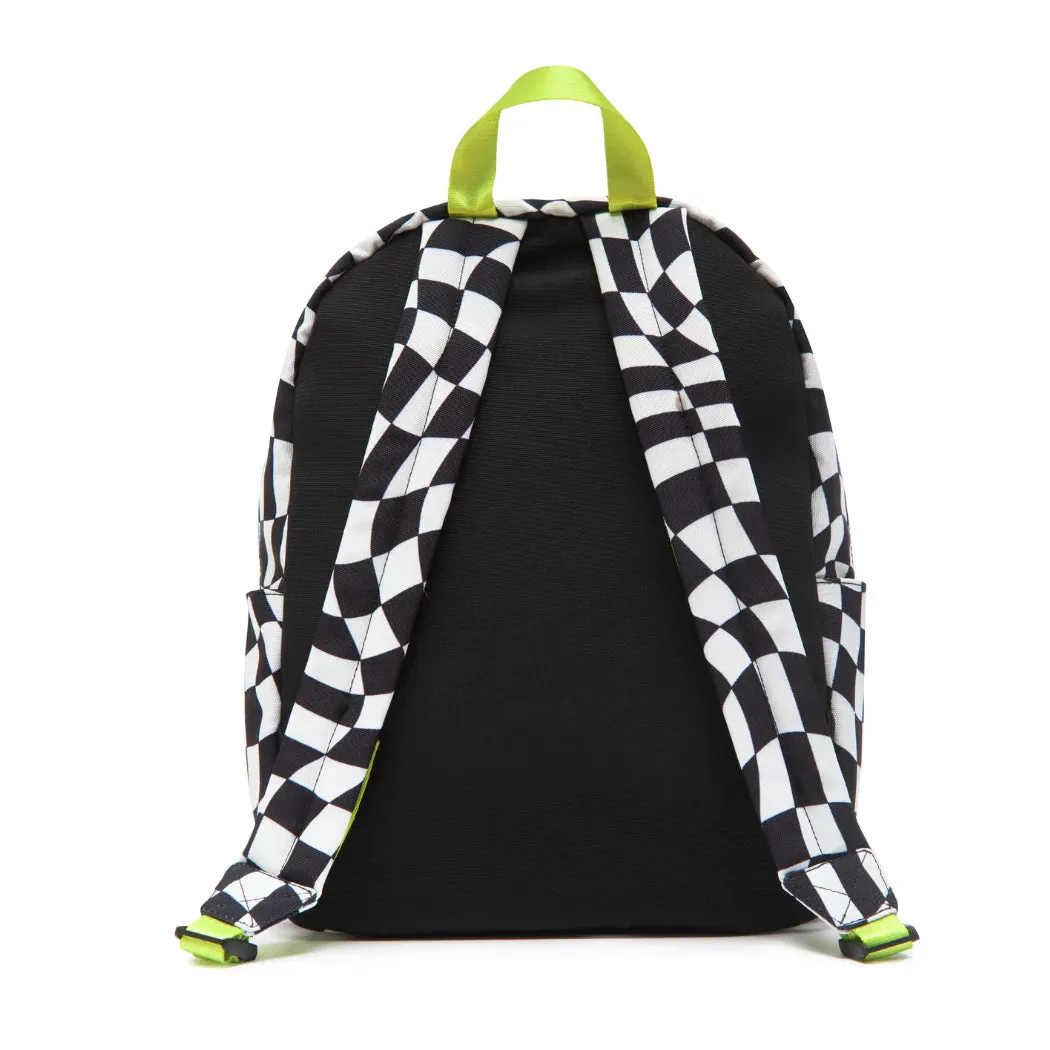 Little Chicken Patched Groovy Black & White Checkered Backpack