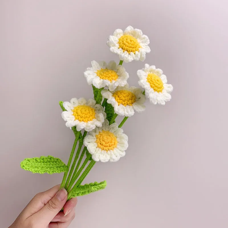 Little Daisy Crochet Flower Handmade Knitted Flower Gift for Lover