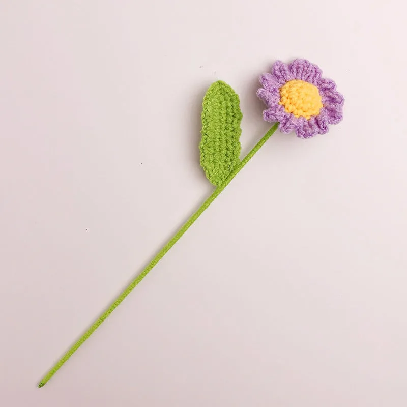 Little Daisy Crochet Flower Handmade Knitted Flower Gift for Lover