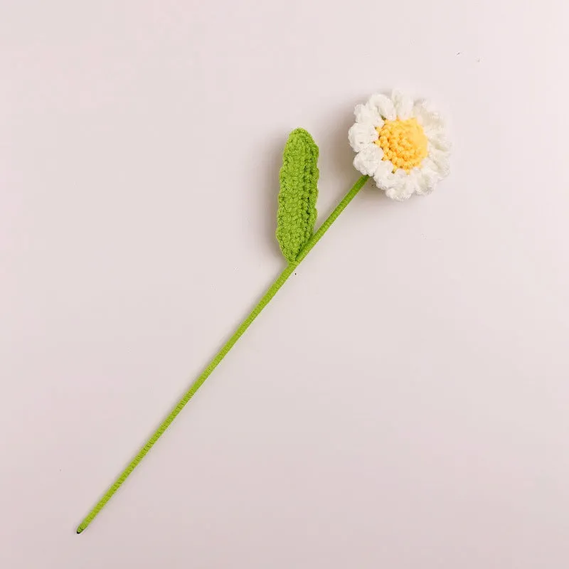 Little Daisy Crochet Flower Handmade Knitted Flower Gift for Lover