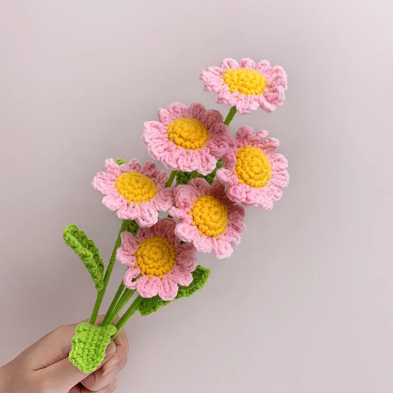 Little Daisy Crochet Flower Handmade Knitted Flower Gift for Lover