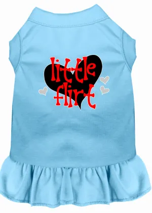 Little Flirt Screen Print Dog Dress Baby Blue Lg