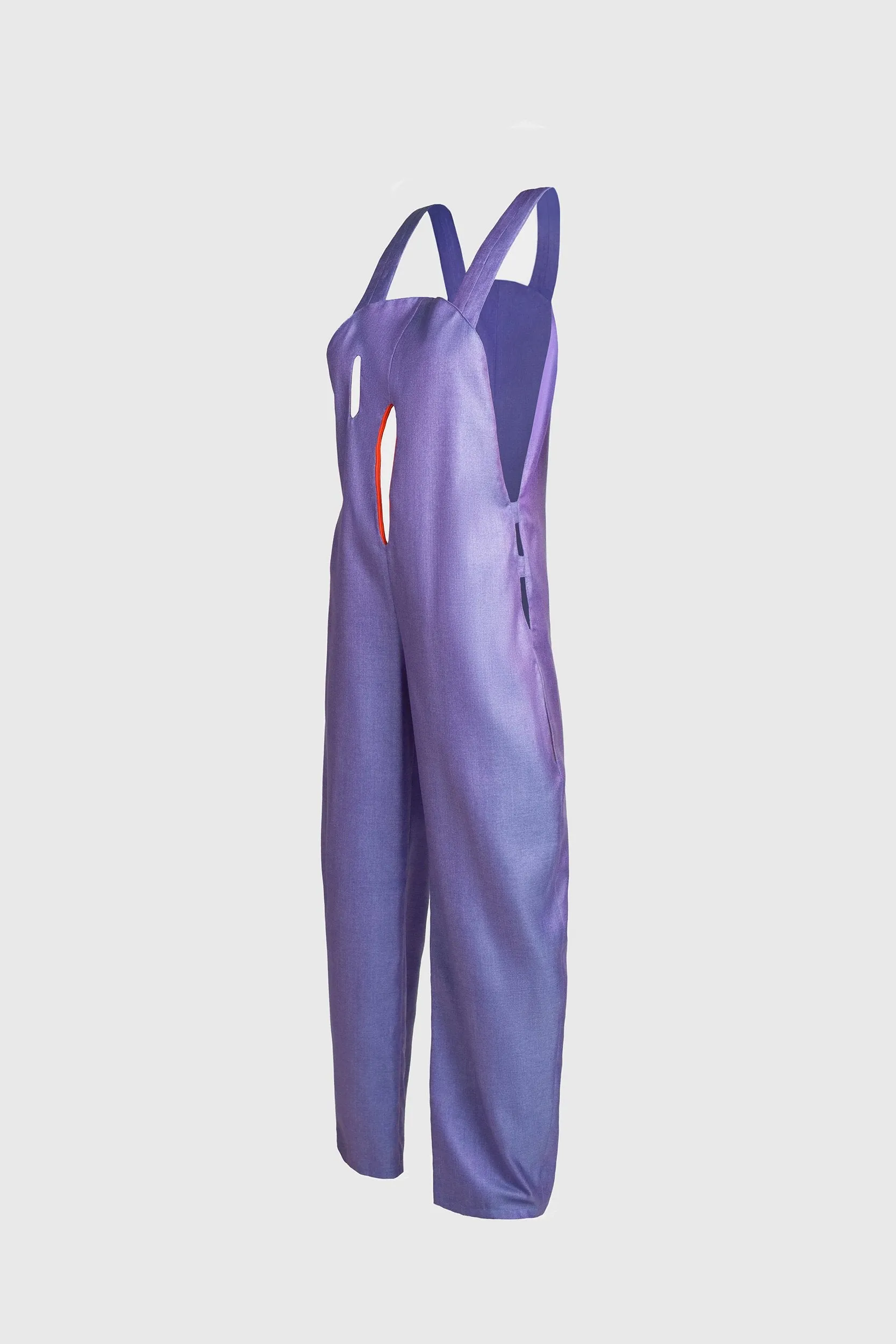 Little Monster Overalls - Purple Blue