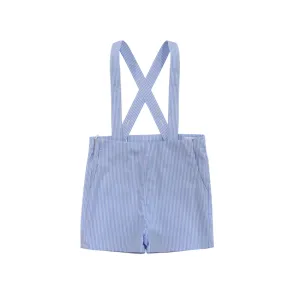 Little Parni Blue & White Stripe Overalls