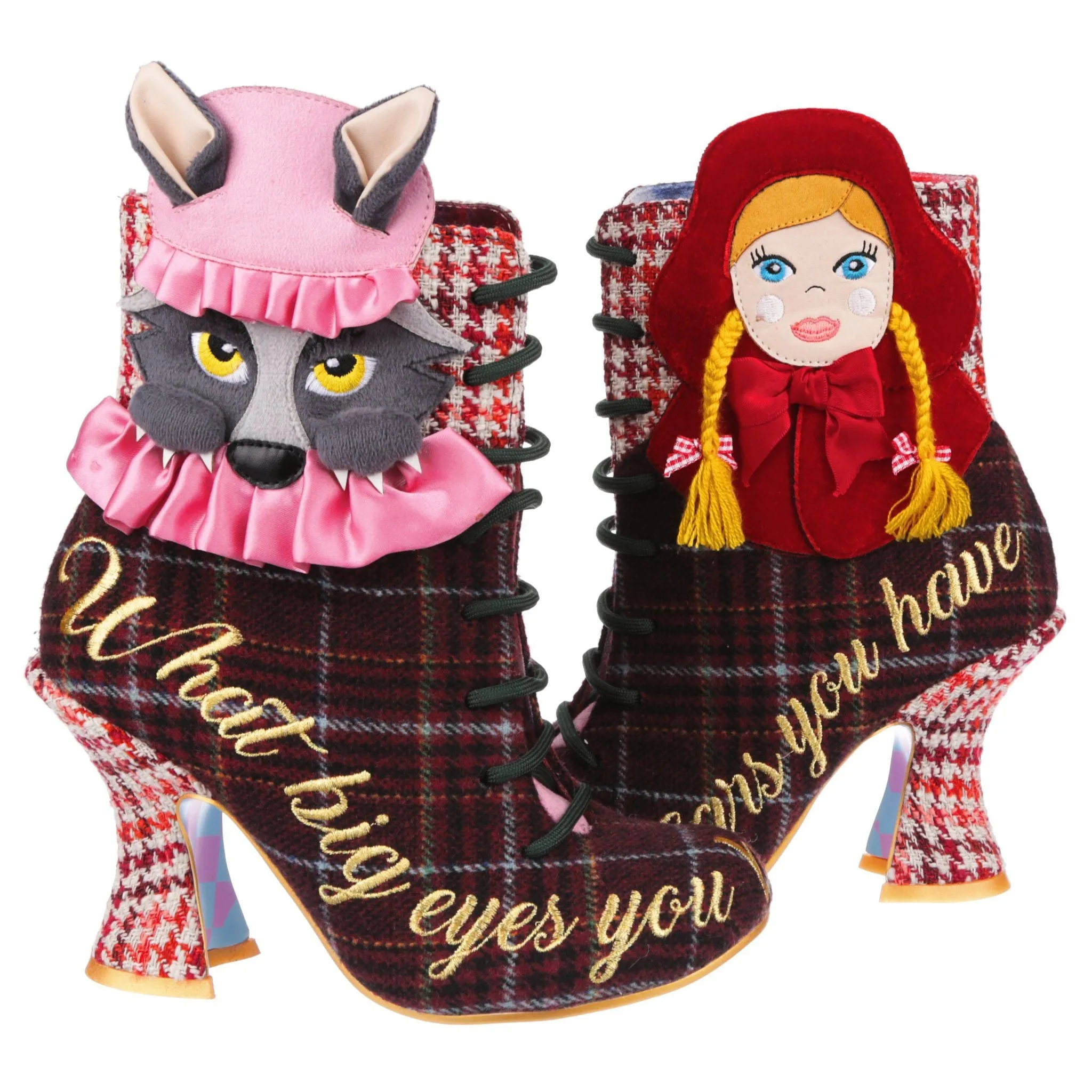 Little Red Boots In Chocolate By Irregular Choice