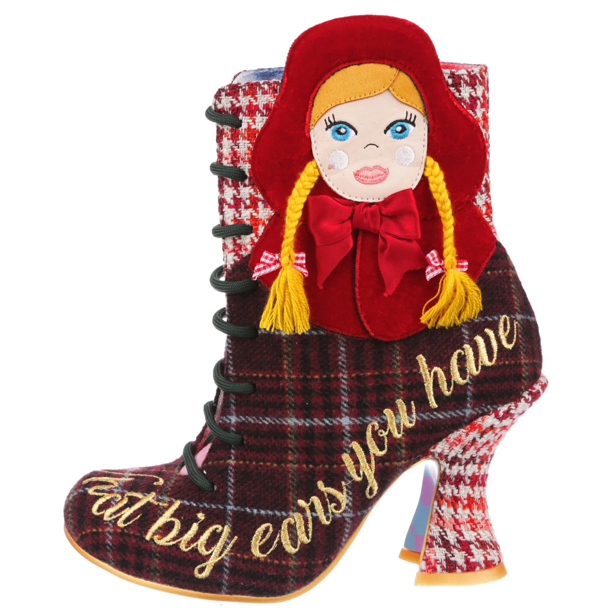 Little Red Boots In Chocolate By Irregular Choice