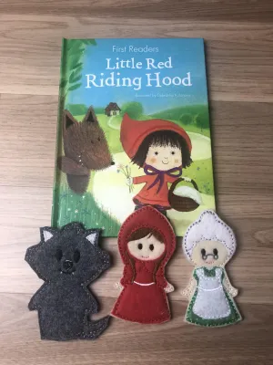 Little Red Riding Hood Book and Finger Puppet Set