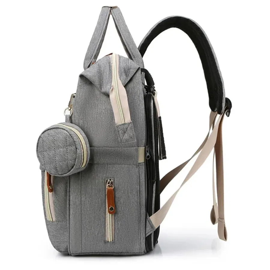 Little Story Diaper Bag with Pacifier Pouch (Grey)