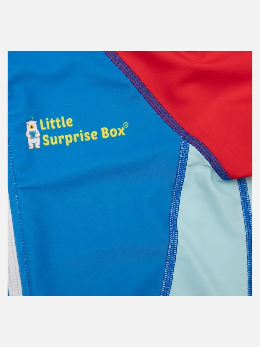 Little Surprise Box LSB Blue & Red Full Length Swimwear for Teens & Adults with UPF 30 