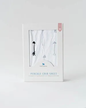 Little Unicorn Percale Muslin Crib Sheet Arrows