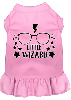 Little Wizard Screen Print Dog Dress Light Pink Med (12)